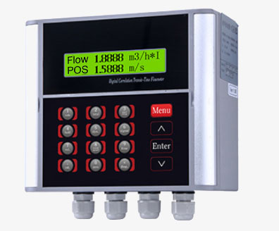 Wall mounted ultrasonic flow meter