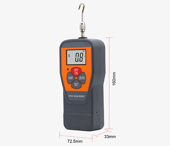 Digital force gauge size