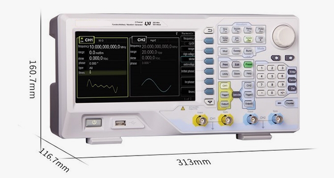 100 MHz arbitrary waveform generator size