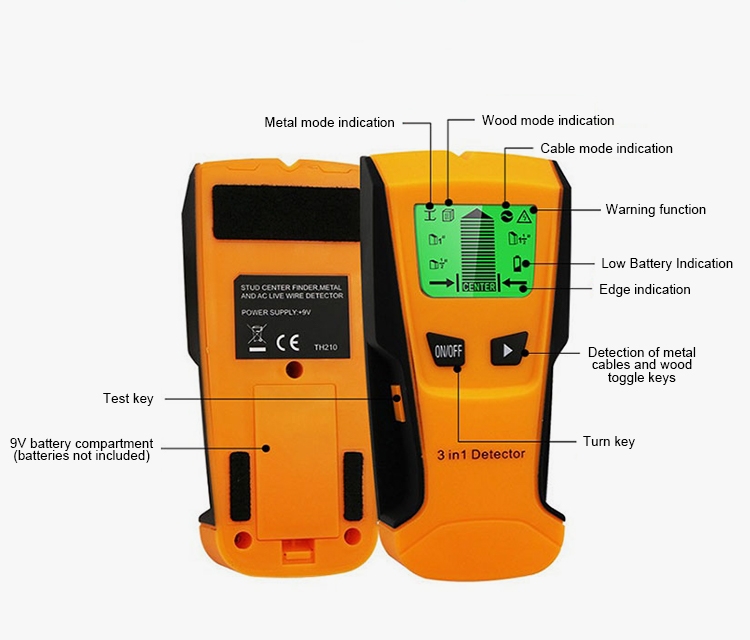 3 in 1 digital stud finder for metal structure