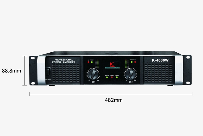 Audio power amplifier dimensions