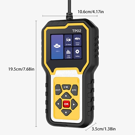 Auto diagnostic tester size