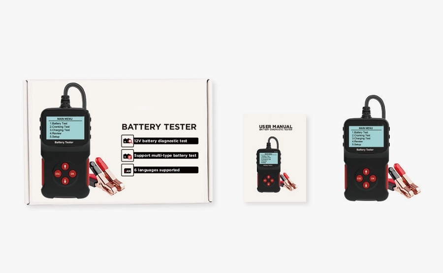 Automotive battery tester package