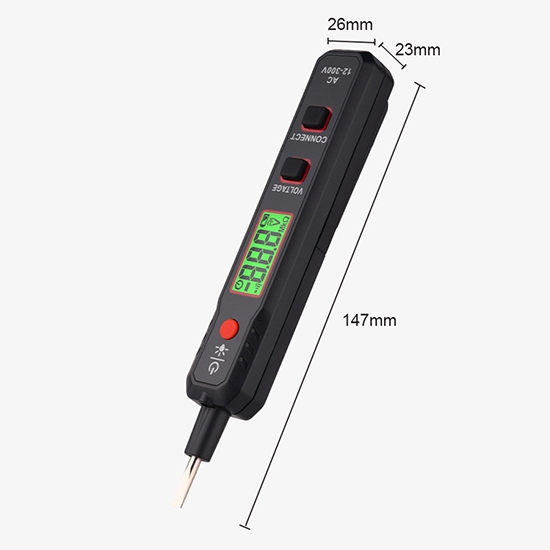 Contact AC voltage tester size