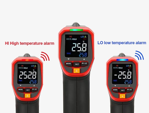 Contactless infrared red thermometer function details