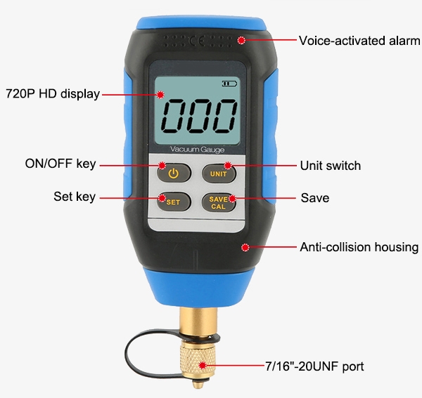 Details of digital vacuum gauge