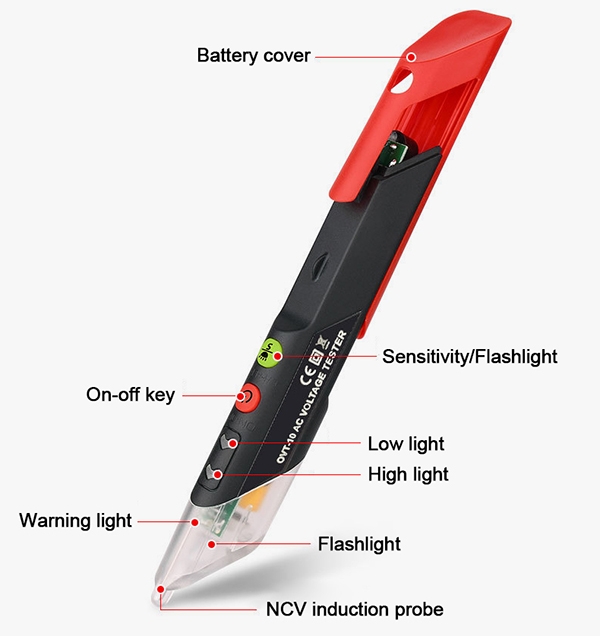 Non contact AC voltage tester detail