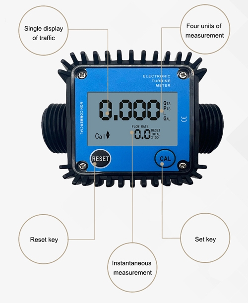 Electronic turbine meter detail