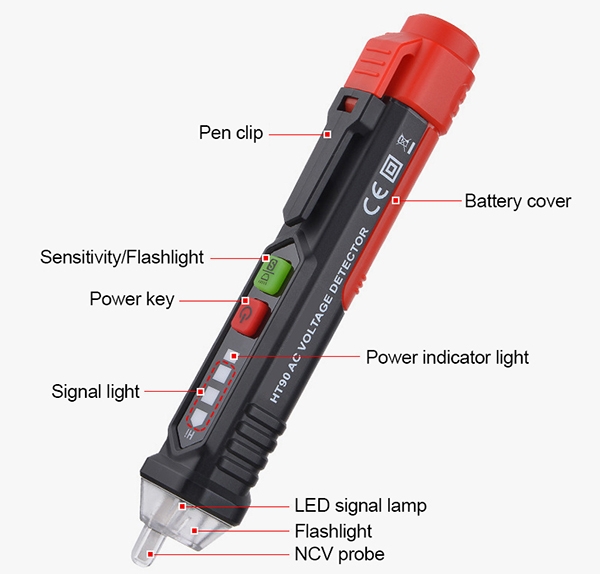 Multifunction AC voltage tester detail