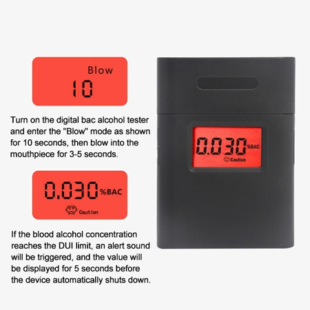 Digital BAC alcohol tester