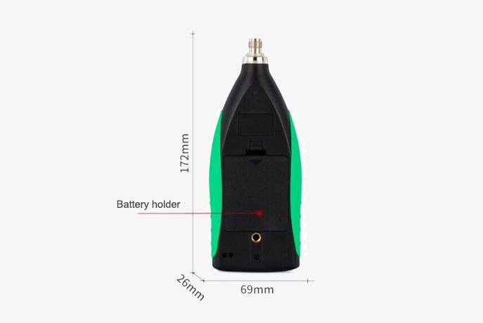 Digital handheld sound level meter dimension