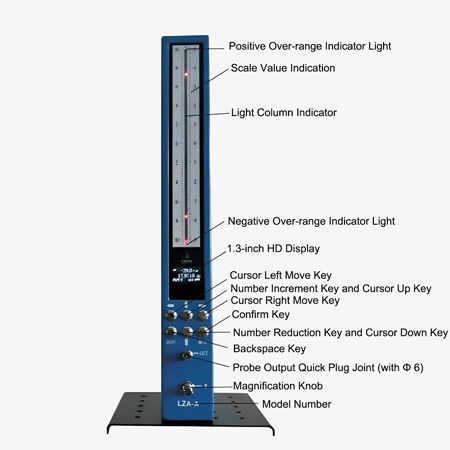 Digital high precision vernier caliper structure diagram front