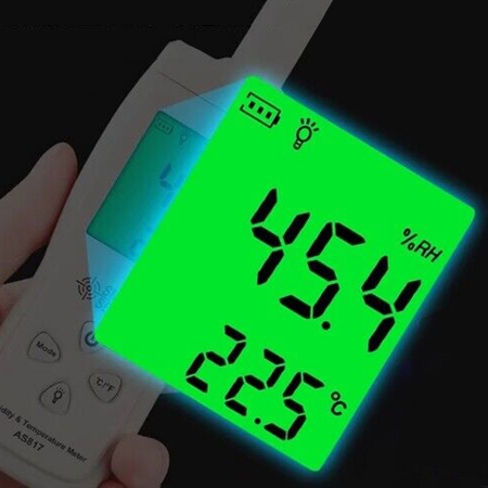 Digital humidity temperature meter with lcd