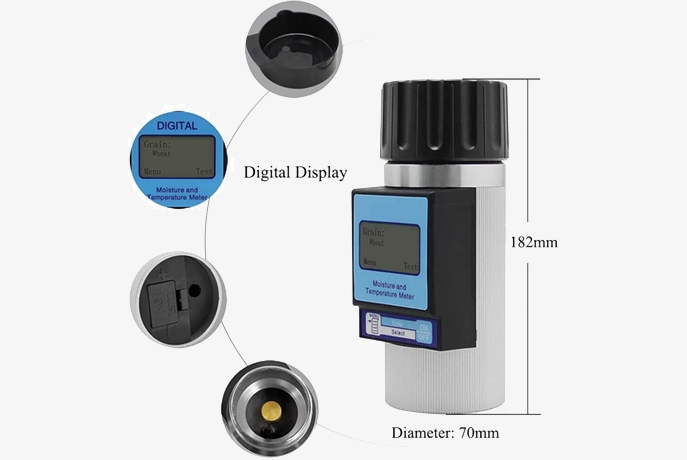 Digital portable grain moisture meter dimension