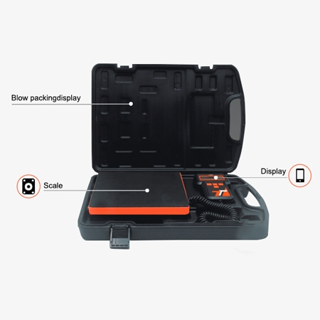 Digital refrigerant scale detail