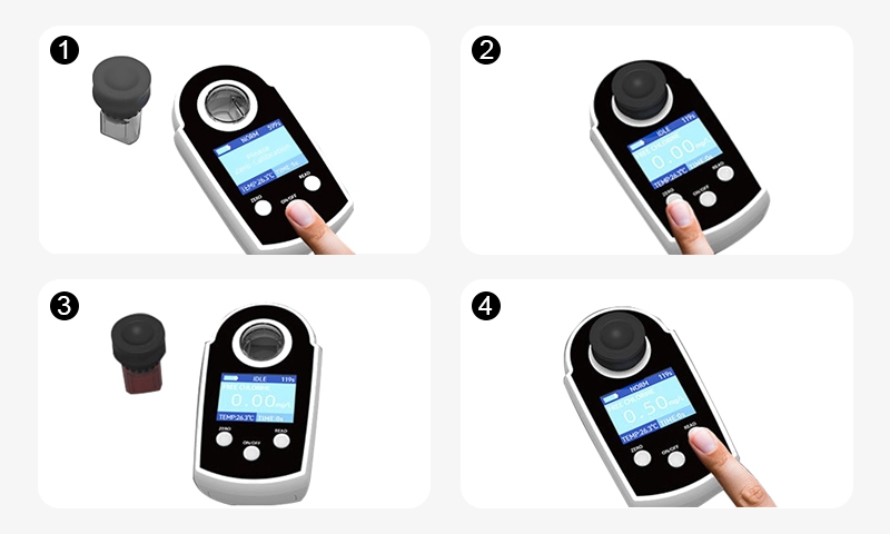 Digital residual chlorine meter usage step