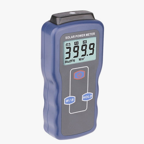 Digital solar power meter detail