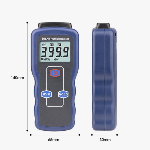 Digital solar power meter size