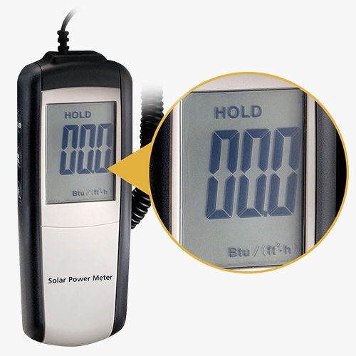 Digital solar watt meter display