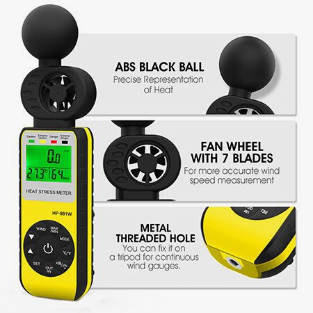 Digital vane type anemometer detail