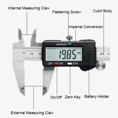 Digital vernier caliper structure