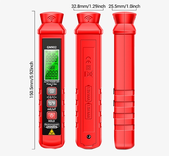 Electromagnetic radiation detector size