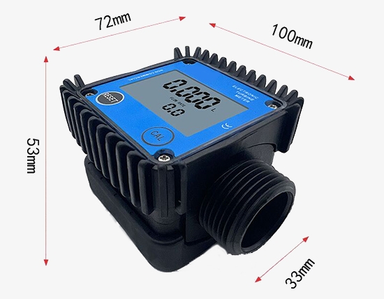 Electronic turbine meter sizes