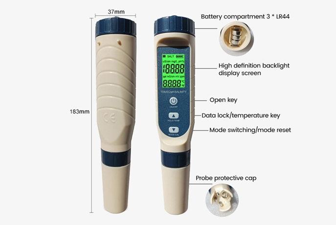 Electronic water quality tester details