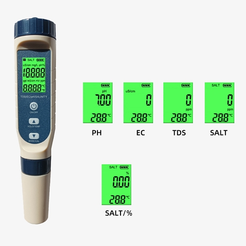 Electronic water quality tester measurement details