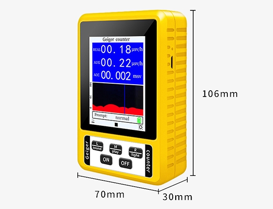 EMF radiation detector size