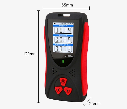 Geiger counter radiation detector size