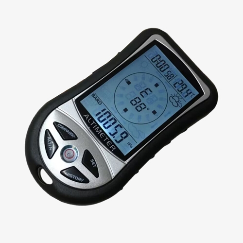 Handheld digital altimeter barometer compass details