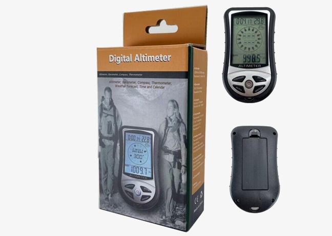 Handheld digital altimeter barometer compass packing lists