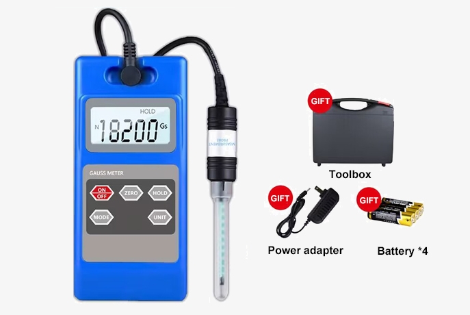 Handheld rechargeable digital magnetic field meter packing lists