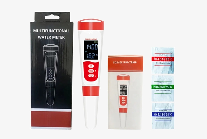 Handheld water quality tester packing list