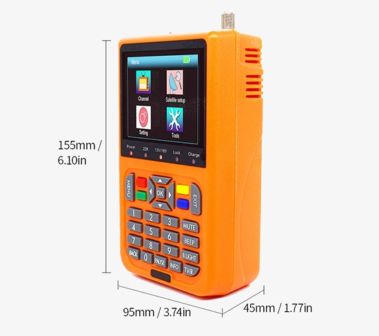 HD digital satellite finder size