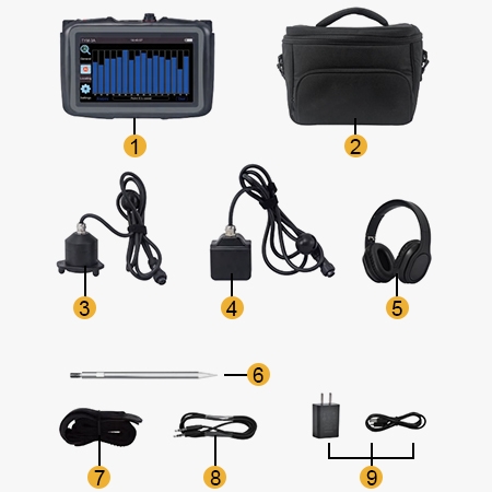 High precision professional water leak detector package