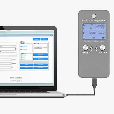 LED UV meter detail