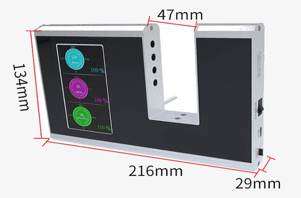 Light transmission meter size