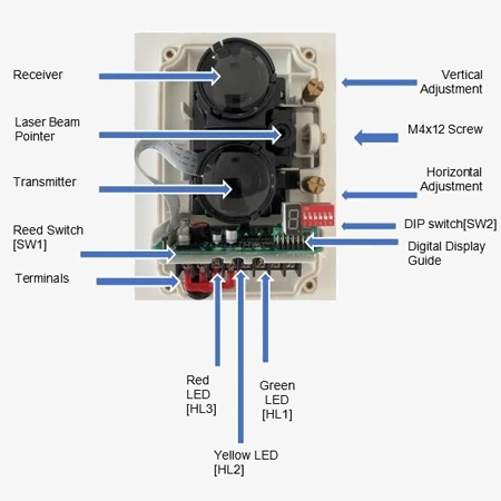 Linear smoke detector detail