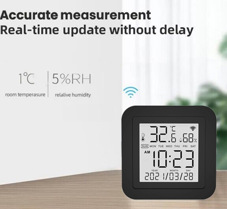 Mini smart thermometer hygrometer