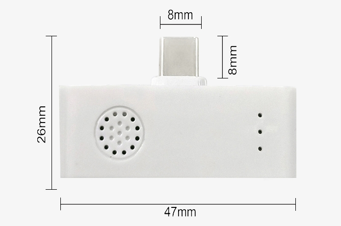 Mini usb alcohol tester dimension