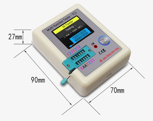 Multifunction LCR transistor tester dimension