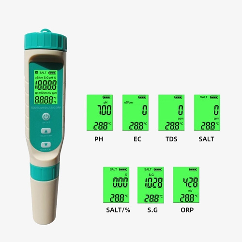 Multifunction water quality tester measurement details