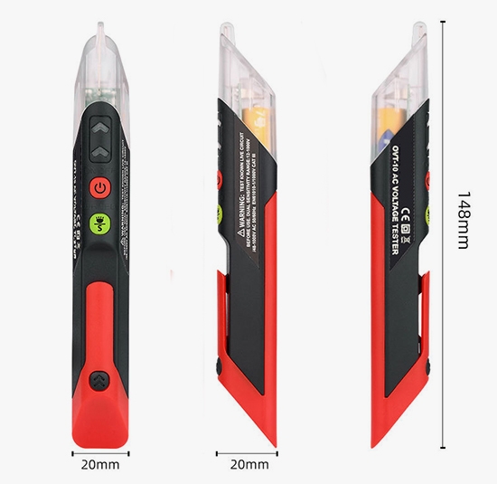 Non contact AC voltage tester size