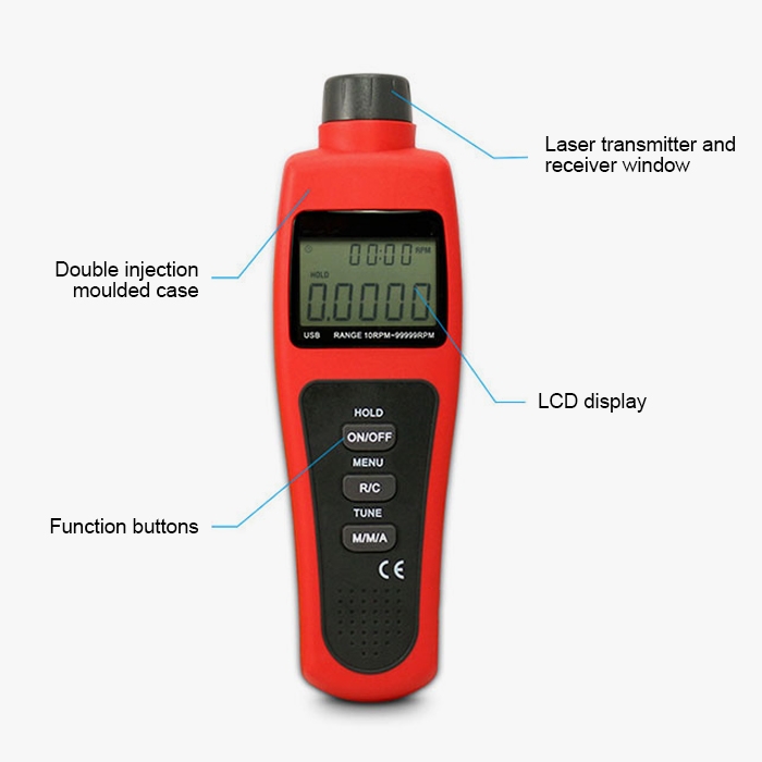 Non contact digital tachometer for motorcycle structure