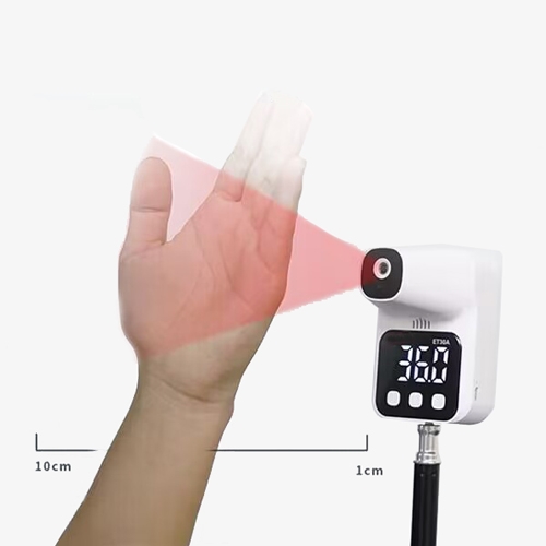 Non contact wall mounted infrared forehead thermometer measurement