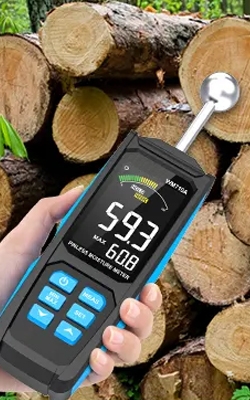 Non destructive moisture meter for wood moisture