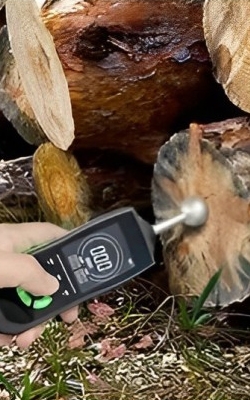 Non invasive wood moisture meter for wood moisture