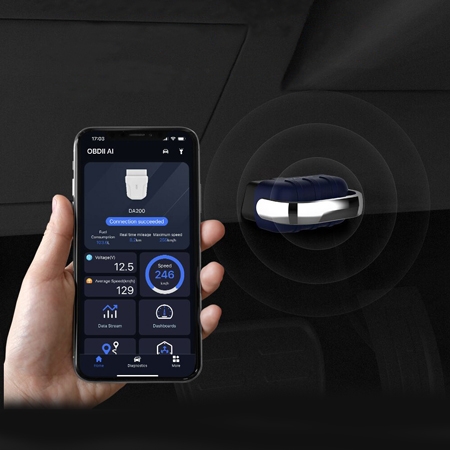 OBD car diagnostic scanner detail